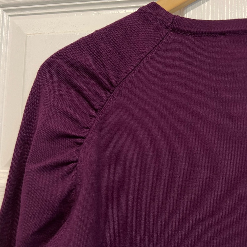 NWT Calvin Klein Sweater Dress size M Purple ruched lovely! - Picture 6 of 7